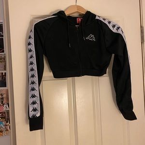 kappa black cropped jacket